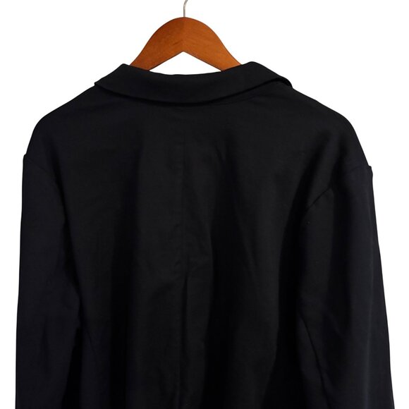 J. Jill Navy Blue One Button Blazer Size 3X Princess Seams Princess Seams Pocket - Picture 5 of 8